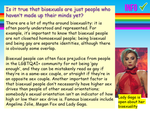 LGBT RSE - Bisexuals | Teaching Resources