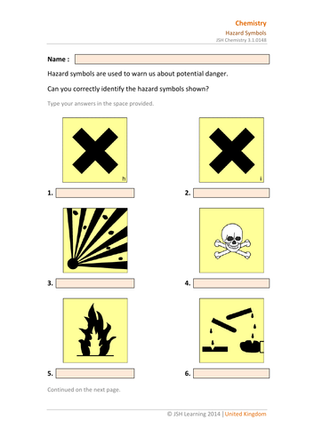KS3 Science - Hazard Symbols Interactive PDF | Teaching Resources
