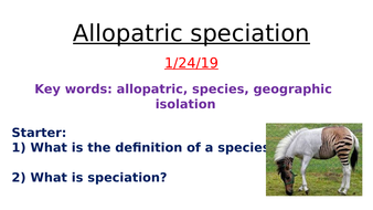 Speciation- allopatric and sympatric | Teaching Resources
