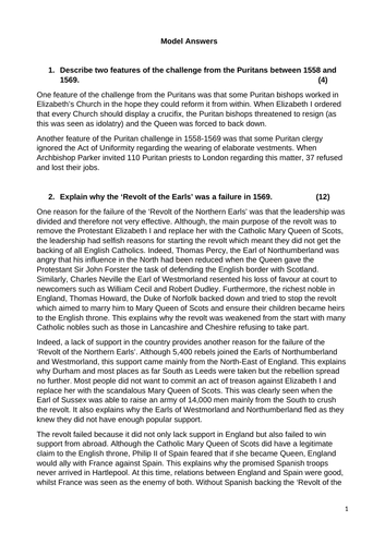 Elizabethan England 1558-1588- exam practice and model answers- Edexcel ...