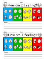 Zones of regulation - Emotion and behaviour tracking template ...
