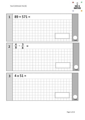 year 6 arithmetic homework