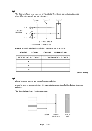 GCSE Physics - Properties of alpha, beta and gamma radiation - Lesson 4 ...