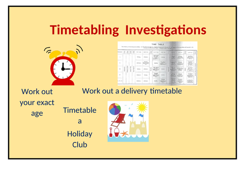 Three Timetabling Investigations