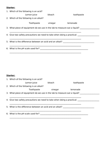 pH Scale KS3 | Teaching Resources
