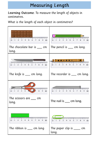 Grade 1 Measurement Worksheets Measuring Lengths With A Ruler K5