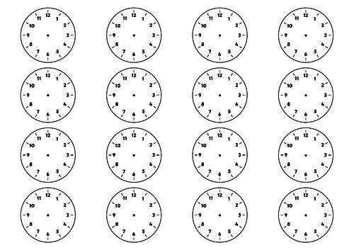 Blank Clock Face Worksheet Megapack | Teaching Resources