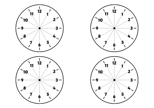 Blank Clock Face Worksheet Megapack | Teaching Resources