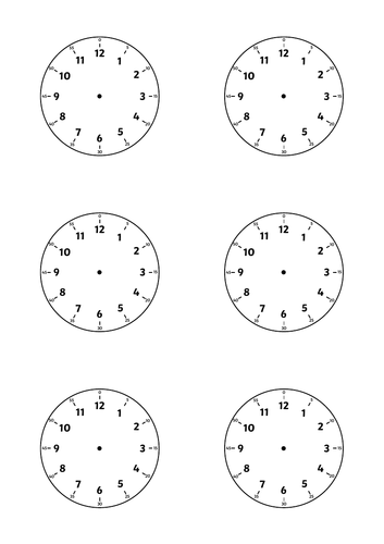 Blank Clock Face Worksheet Megapack | Teaching Resources