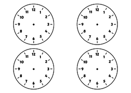 blank clock face worksheet megapack teaching resources