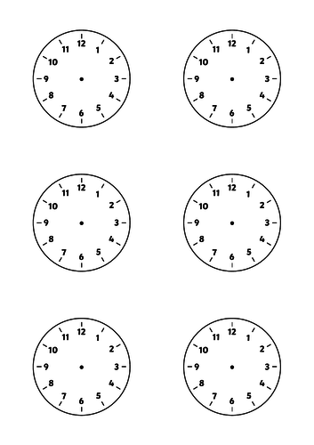 blank clock face worksheet megapack teaching resources