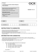 OCR A-level A Biodiversity exam question pack and lesson on Simpson's