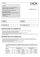 OCR A-level A Biodiversity exam question pack and lesson on Simpson's