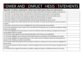 good thesis statement about conflict