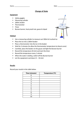 States of Matter, Change of State - Year 7 KS3