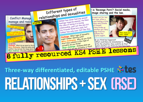 Relationships and Sex Education KS4 PSHE | Teaching Resources