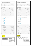 year 3 equivalent fractions worksheet teaching resources