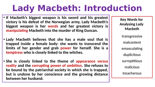 the role of lady macbeth essay