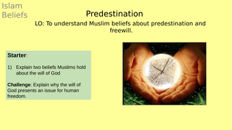 AQA GCSE RE RS - Islam Beliefs - L4 Predestination in Islam | Teaching