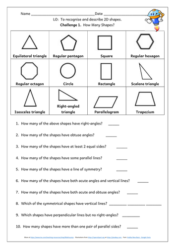 Properties of Shapes Y4 Summer Block 5 KS2 Angles, Triangles ...