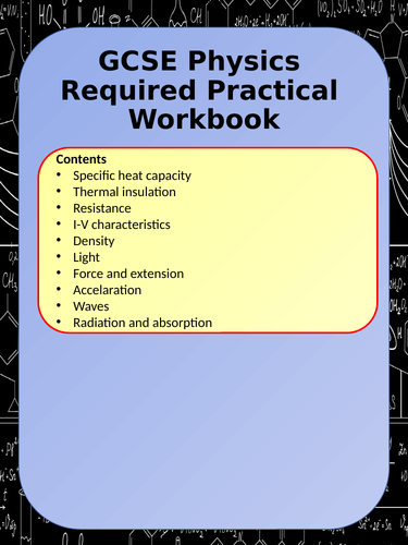 AQA 1-9 GCSE Physics (Science) Required Practical's Work Booklet ...
