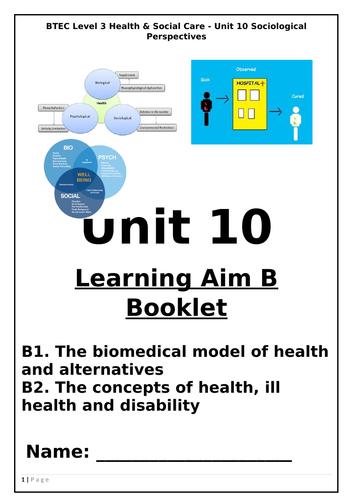 health and social care unit 10 sociological perspectives assignment brief