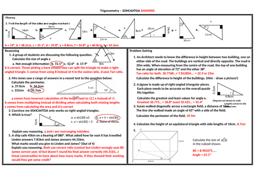 Right triangle trigonometry test pdf image
