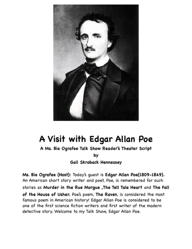 Edgar Allan Poe: A Reader's Theater Script | Teaching Resources