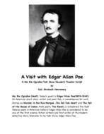 Edgar Allan Poe: A Reader's Theater Script | Teaching Resources