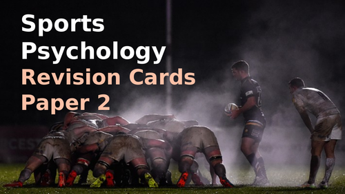 AQA A Level Sports Psychology Revision Cards | Teaching Resources