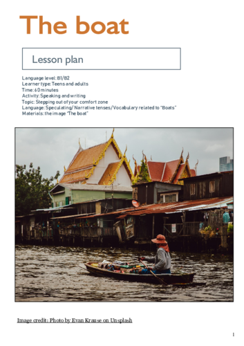 The boat- Lesson plan | Teaching Resources