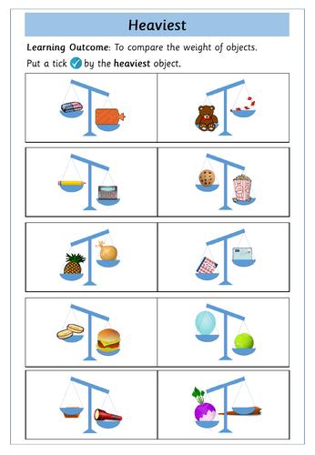 Weight and Mass - Year 1 - White Rose Maths | Teaching Resources