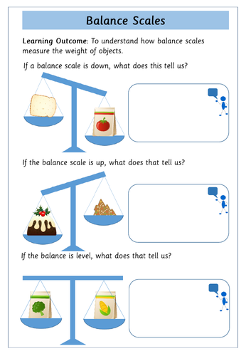 year 1 weight and mass homework