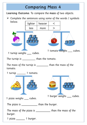 Weight and Mass - Year 1 - White Rose Maths | Teaching Resources