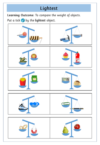 Weight and Mass - Year 1 - White Rose Maths | Teaching Resources