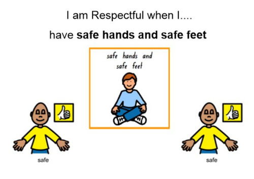 Safe hands and safe feet A social story on how to behaviour positively with people in the