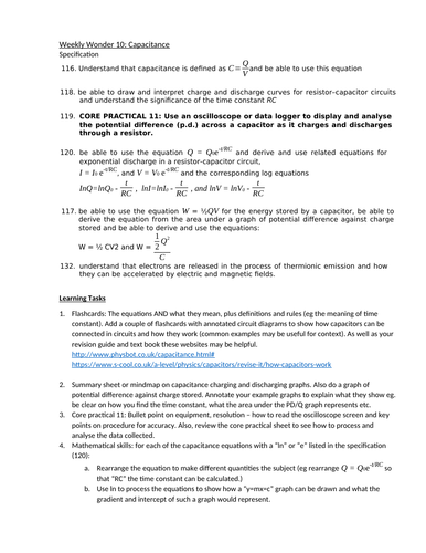 A-level Physics Revision Pack (edexcel) | Teaching Resources