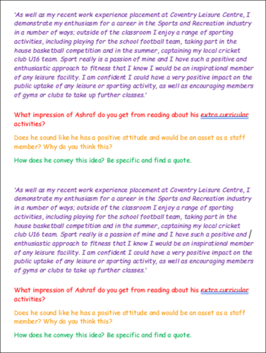 how do you write extracurricular activities in a personal statement