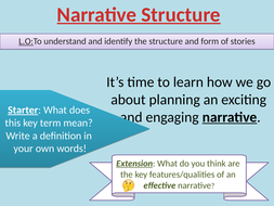 narrative structure introductory lesson resources