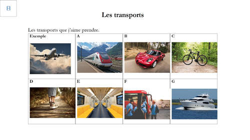 French - GCSE - Listening practice - Transports (worksheet + audio + transcript) - opinions