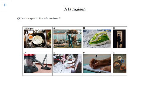 French - GCSE - Listening practice - Chores (worksheet + audio + transcript) - opinions
