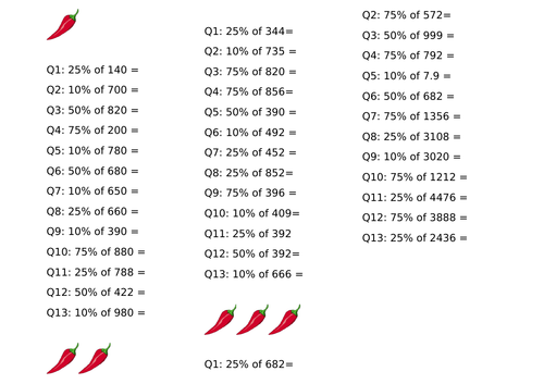 Year 5/6 - finding percentages of amounts | Teaching Resources