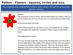 Python Turtle Graphics - Flower Power | Teaching Resources