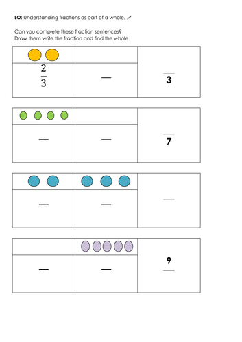 Adding Fractions To Make The Whole | Teaching Resources