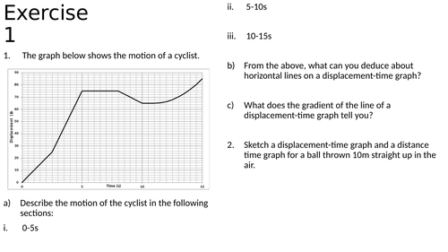 A Level Physics Forces In Motion 4: Motion Graphs | Teaching Resources