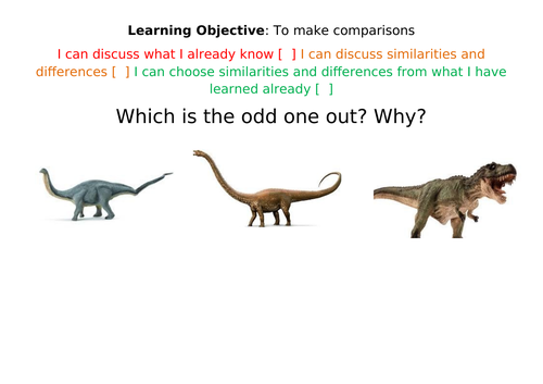 Comparing Dinosaurs KS1 | Teaching Resources