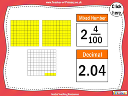 decimal hundredths year 4 by onlineteachingresources