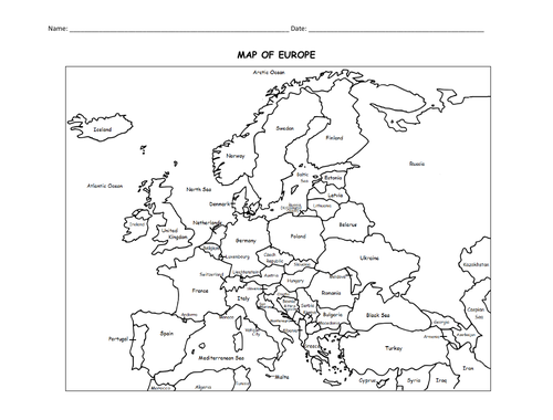 Color the Map of Europe | Teaching Resources