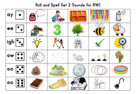 Phonics Roll And Spell It Rwi Set 2 Sounds Game Teaching Resources