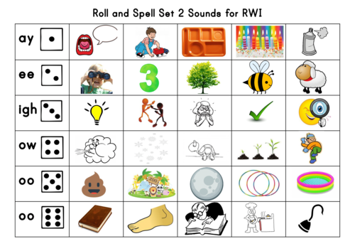 Phonics Roll And Spell It RWI Set 2 Sounds Game Teaching Resources